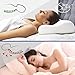 Memory Foam Pillow - Orthopedic Pillow for Women Kids Prevents Back Neck Pain + Free Bamboo Washable Cover Aloe Vera Back Stomach Side Sleepers - Aids Cervical Pain Soreness (B Shape, Small)