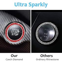 ToBeQueen Push Start Button Bling Rings Auto Car