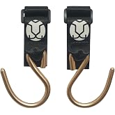 Huhu Essential Stroller Hooks - Lightweight Aluminum Stroller Bag Hook with Adjustable Straps, Matte Gold S-Hooks for Diaper Bag, Shopping, Everyday Essentials &ndash; Universal Fit Baby Stroller Accessory