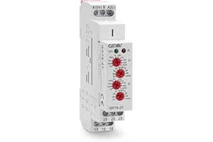 IGEYAPA GRT8-2T Double Delay On Timer Relay，16A AC/DC12V to 240V Adjustable Two Groups of Output terminals with Different delay on Times Relay of Wide Time Delay Range for 0.1 Seconds to 10 Days
