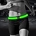 BSEEN Led Running Belt USB Rechargeable Reflective Waist Pack High Visibility Fanny Pocket for Running, Camping, Walking, Cycling (Green)