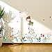 DKTIE Kids Room Decor Flower Fairy Decals for Wall Stickers Removable Peel and Stick Girl Wall Decals Quotes for Bedroom Nursery Decor Art Flower Decal