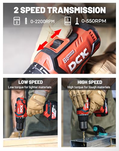 DCK 20V Brushless Hammer Drill, 531 in.lbs, 36000 BPM, 1/2