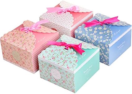 Amazon Moin Moin ラッピング ギフトバッグ ギフトボックス ピンクリボン 小花柄 フラワー レース フレンチ スカラップ 8枚セット お菓子 小物 アクセサリー プレゼント などに 高さ9cm 横14 5cm 奥行14 5cm ギフトバッグ 袋 文房具 オフィス用品