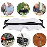 LE4U Big Vision Glasses as Seen on TV - Big Vision Eyeglasses with 160% Magnification Convenient and Durable - Unisex - Black Frameless Magnifying Glasses - Contain EVA Leather Zipper Glasses Case