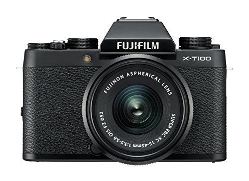 Fujifilm - X-T100 Noir + XC15-45mmPZ Appareil Numérique Argent/Noir