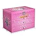 SONGMICS Large Ballerina Musical Jewelry Box, Unicorn for Little Girls, Music Storage Box with 2 Pullout Drawers UJMC007PK