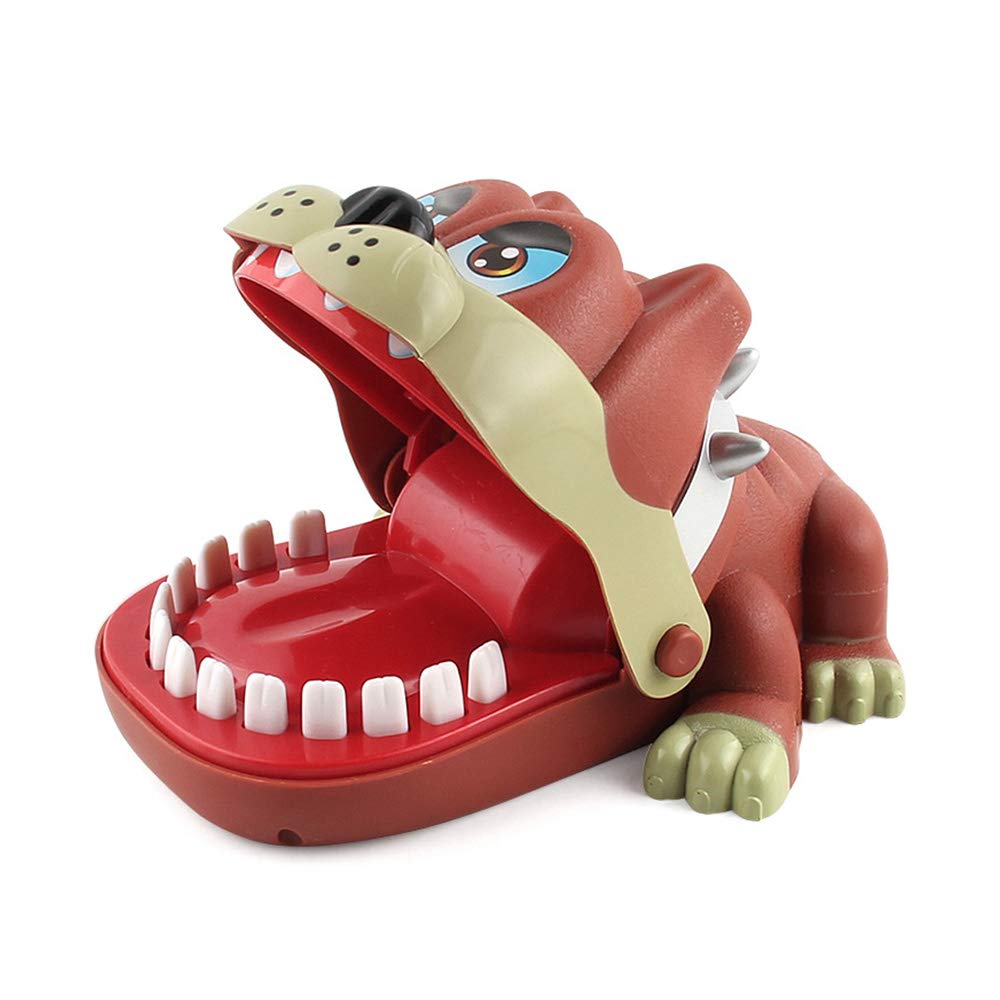 Sipobuy Shar Pei Dog Dentist Bite Finger Toy Funny Tricky Toy Tabletop Game Funny Interactive Kids Family Toys Party Favour Birthday