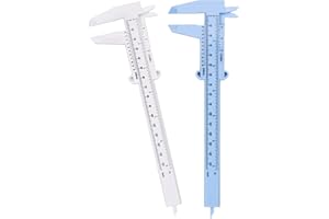 Nivofu 2 Pack Vernier Caliper, Mini Plastic 6 Inch/150mm Measuring Tool, Inch/Millimeter Conversion, High Precision Slide Cal