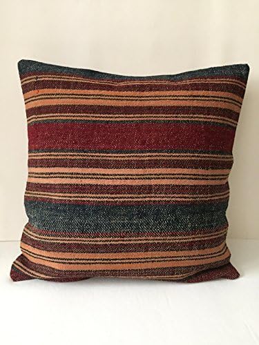 Kilim Pillow 16'' x 16'' Anatolian Turkish Cushion Cover (40cm x 40cm), sofa pillow, couch pillow, embroidered, handmade, kilim rug,