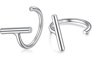 CHIC & ARTSY 925 Sterling Silver Half Hoop Earrings for Women, Small Huggie Hoops Set with Ball Bar Star Moon Cross & Pearl, Lightweight Comfort Fit Everyday & Sleep Earrings