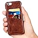 iPhone 6s Plus / 6 Plus Case, Benuo [Card Slot Series] [Vintage Fashion Style] Genuine Leather Case [Ultra Slim] [3 Card Slots] for iPhone 6 Plus/iPhone 6s Plus 5.5 inch (Stylish Brown)