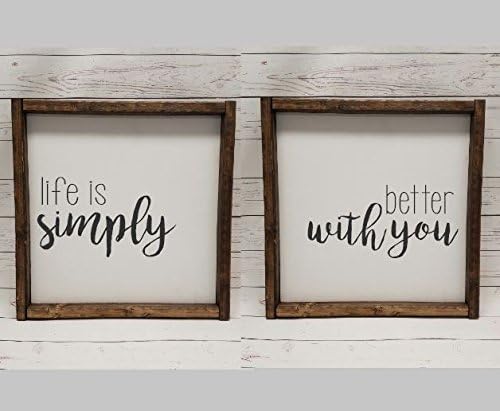 Life is simply, better with you, Master Bedroom Decor, for wedding head table, You &amp; Me, Farmhouse sign, fixer upper style