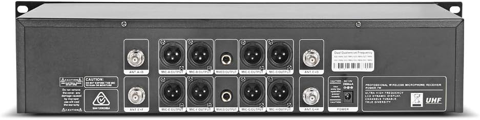 Frequency A Wireless Microphone System 8 Channel Microphone UHF 4 Handheld Mic 4 Headset 4 Lavalier Bodypack 4 Lapel Mic Pro Audio Karaoke System Church Speaking Conference Wedding Party: Home Audio & Theater