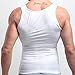 Mens Compression Shirt, Body Shaper Workout Tank Tops Training Shirt Undershirts … (XL, White)