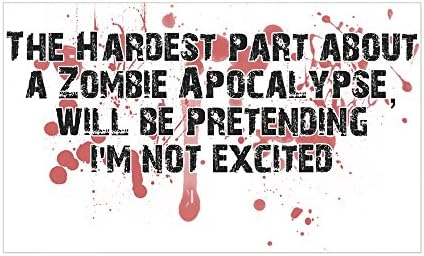 CafePress Zombie Apocalypse? Yes Please! Rectangle Bumper Sticker Car Decal