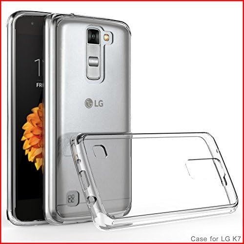 LG K7 Case,Crystal Clear Acrylic Shock Absorption TPU Bumper Case Ultra Thin Slim Fit Anti Scratch Back Cover Case for LG K7 / LG Tribute 5 (Clear)