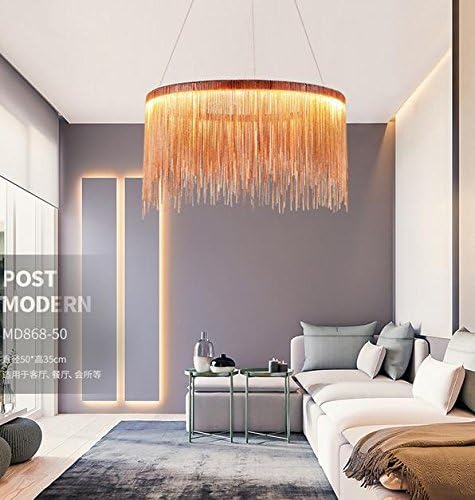 XYDM Nordic style Tassel Chandeliers LED Stainless Steel 3 colors change Ceiling Light for Dining Room Bedroom Living Room