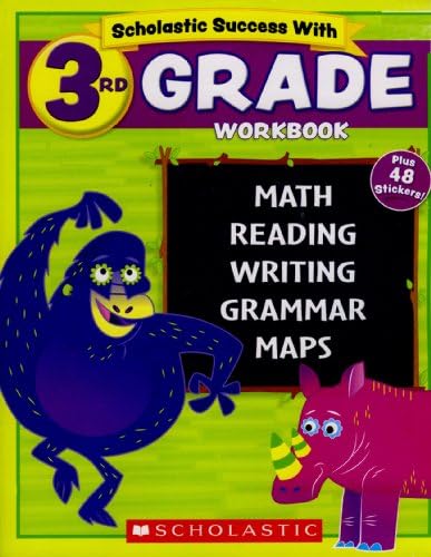 Scholastic - 4th GRADE Workbook with Motivational Stickers