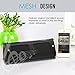 MoKo Carrying Case for OontZ Angle 3XL, Portable Speaker Cover PU Leather Protective Bag Sleeve Skins, with Holding Strap & Carabiner, Black