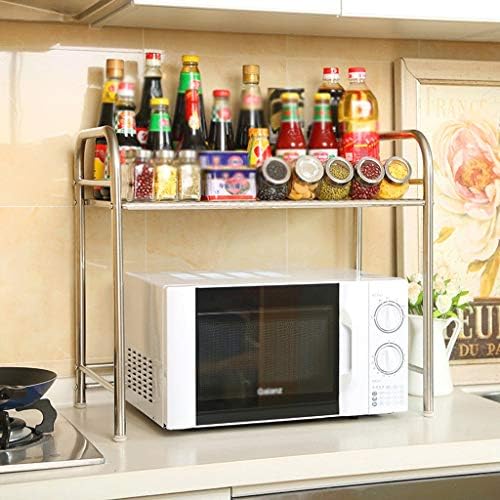 Shelf Storage Rack Kitchen - Stainless Steel Microwave Rack Single-layer Storage Rack Oven Rack Storage Rack Shelves (Size : 40cm)
