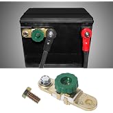 Banseko Side Post Car Battery Disconnect Switch，Car Battery Terminal Link Quick Switch，Battery Master Switch Isolator for Power Disconnect Cut Off (with Long Bolt)