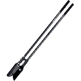 VEVOR Post Hole Digger, Heavy Duty Post Hole Digger with Carbon Steel Handle, Manual Hole Digger with Scale Markings and Metal Blade, Post Hole Digger Tool for Digging Gardening Outdoors, 57.5-Inch