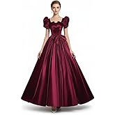 Vintage Marie Antoinette Style Wedding Dress Satin Princess Dress for Women Lace Victorian Corset Ball Gown