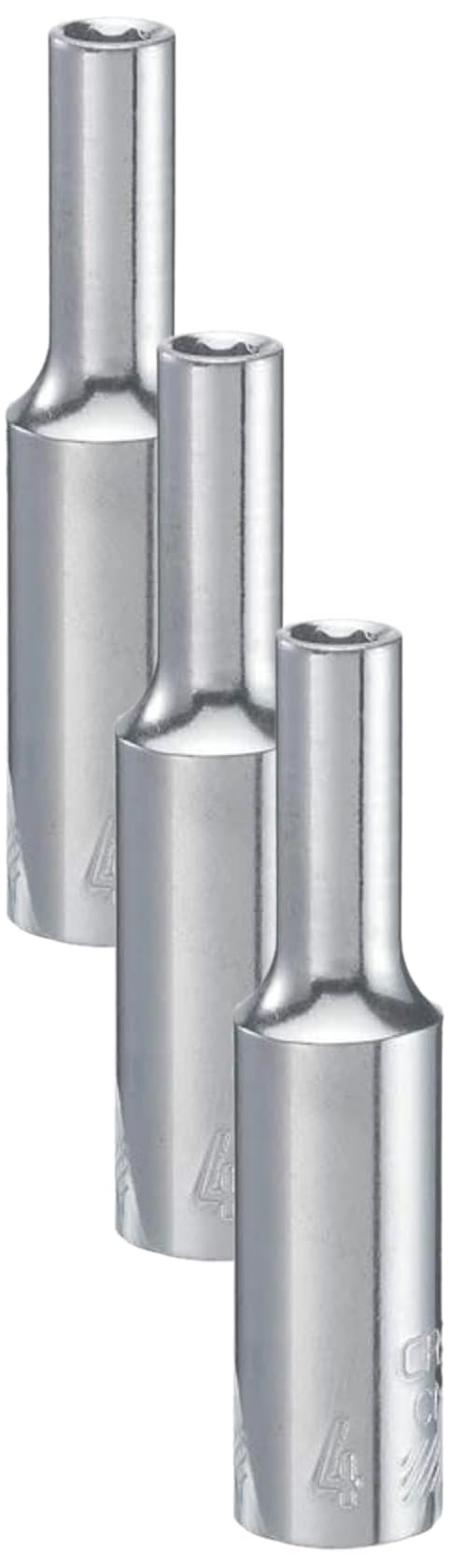 CRAFTSMAN Deep Socket, Metric, 1/4-Inch Drive, 4mm, 6-Point (CMMT44401) (Pack of 3)