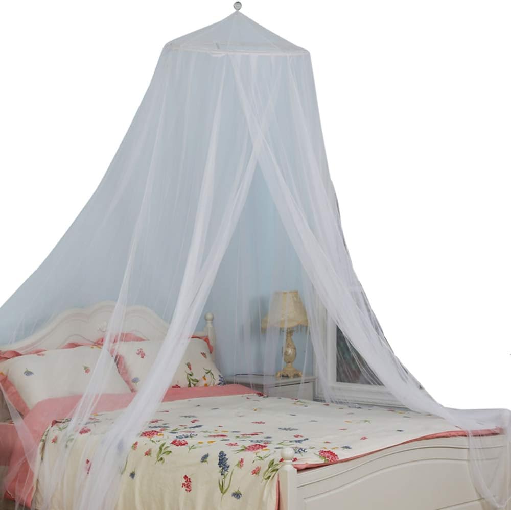 South To East King Size Bed Canopy, White Color Mosquito Net for Indoor/Outdoor, Camping or Bedroom Fit A King Size Bed, Made by Fire Retardant Fabric: Sports & Outdoors
