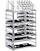 Clear Makeup Organizer Skin Care Cosmetic Display Cases Stackable Storage Box With 11 Drawers