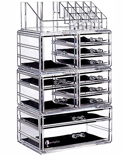 Cq acrylic large 9 tier clear acrylic cosmetic makeup s…