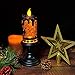 Eldnacele Halloween Snow Globe Candles Lighted Lamp, Battery Operated Spooky Spinning Water Glittering Tornado Candles Flameless Candles Table Centerpiece for Halloween Celebration Parties(Castle)