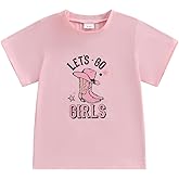 Toddler Baby Girls Western Cowgirl T-Shirt Kids Short Sleeve Funny Rodeo Graphic Summer Tee Tops