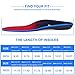 Giotto Plantar Fasciitis Flat Feet Orthotic High Arch Support Inserts Insoles Relieve Pronation Heel Ankle Foot Pain for Women Men-Black/Red-7