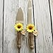 Rustic Wedding Cake Serving Set with Sunflower, Wedding Cake Knife and Server Set, Custom Wedding Gift Party Supplies