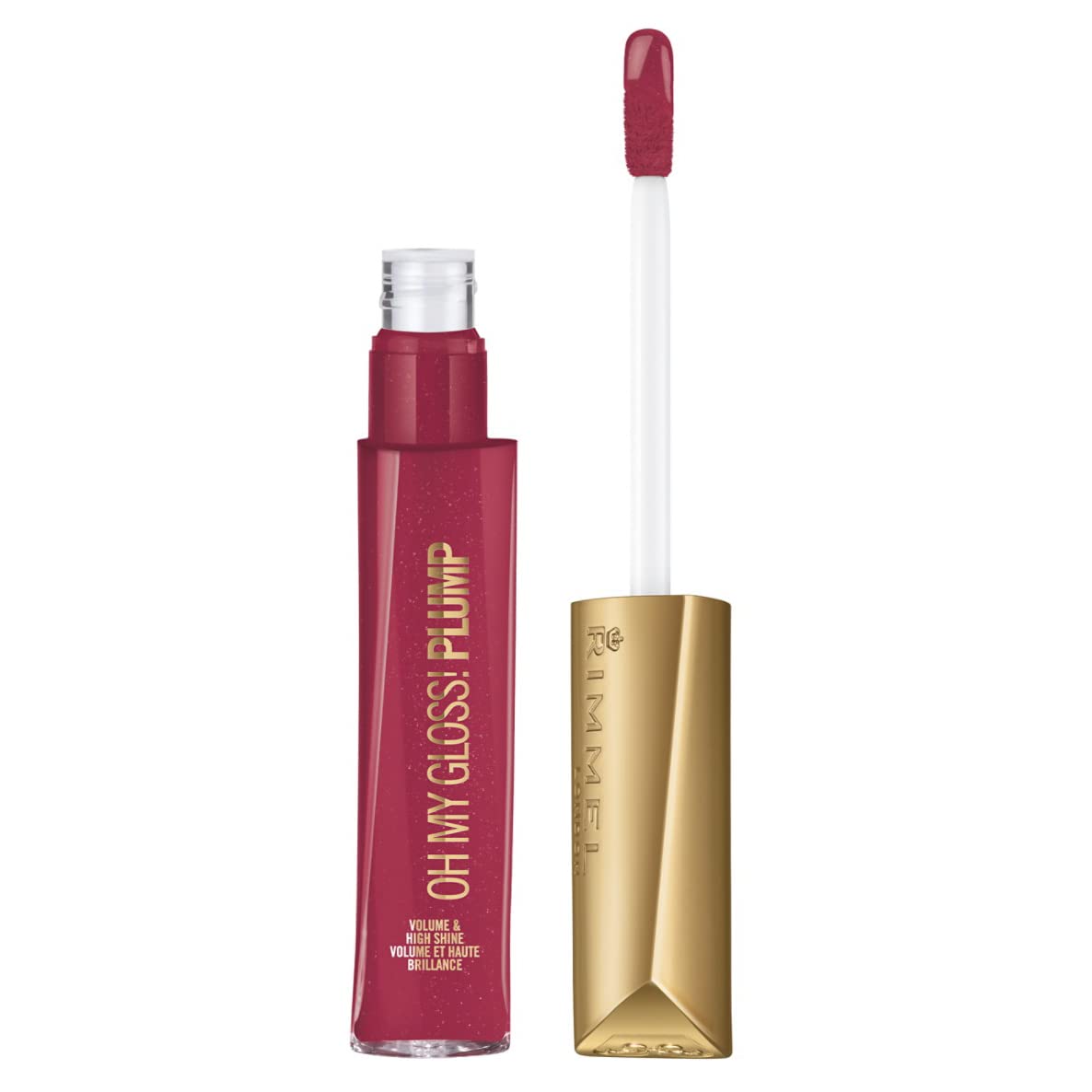 Rimmel London Oh My Gloss Plump Lip Polish with Moisturising Oils, Soft Lips and Ultra-Bright Finish 3D Effect, 501 Raspberry Sundae, 5 ml
