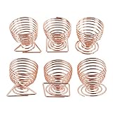 Beauty Sponge Blender Holders 6 Pack, Teenitor Makeup Sponge Holders Drying Rack Stand, Powder Puff Sponge Support Display Stand, Makeup Organizer Round Triangle Square Styles, Rose Gold