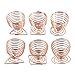 Beauty Sponge Blender Holders 6 Pack, Teenitor Makeup Sponge Holders Drying Rack Stand, Powder Puff Sponge Support Display Stand, Makeup Organizer Round Triangle Square Styles, Rose Gold