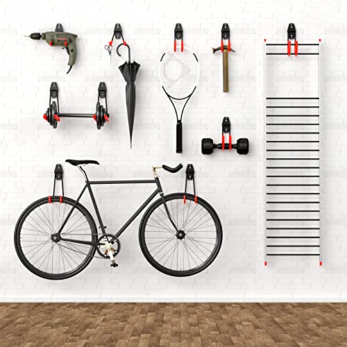 Garage Hooks Double Heavy Duty 10 Pack, Utility Steel Garage Organizer