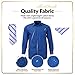 Alberto Danelli Men's Long Sleeve Dress Shirt with Matching Tie and Handkerchief, Large / 16-16.5 Neck -33/34 Sleeve, Royal Blue