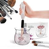 Makeup Brush Cleaner, Lammcou Deep Cleaning and Dry in Seconds Auto Electronic Brushes Cleaning Machine 360 Degree Rotation for Most Makeup Brushes