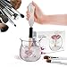 Makeup Brush Cleaner Kits Lammcou 3in1 Deep Cleaning Auto Electronic Brushes Cleaning Dryer Machine Makeup Spinner + Brush Spinner Bowl + Brush Collars for All Size Makeup Brushes