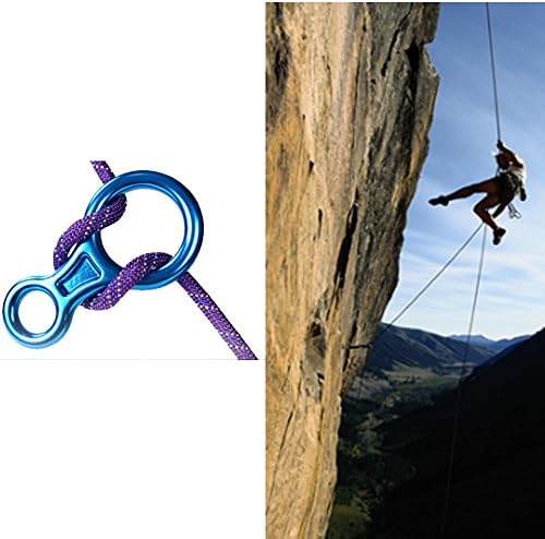 SURYNIE Figure 8 Descender Rappelling Belaying Smart Desired 35KN / 3500kg Rappel Device Equipment Rigging Plate for Rappelling Belaying Rock Climbing Rescue Terminal 8 Descender