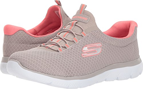 Skechers Summits Womens Slip On Bungee Sneakers Taupe 10 W