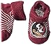 Two Feet Ahead NCAA Newborn Infant Booties with Gift Box, Florida State Seminoles, Stripe