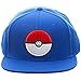 Pokemon Pokeball Logo Snapback Cap Hat New Licensed Blue