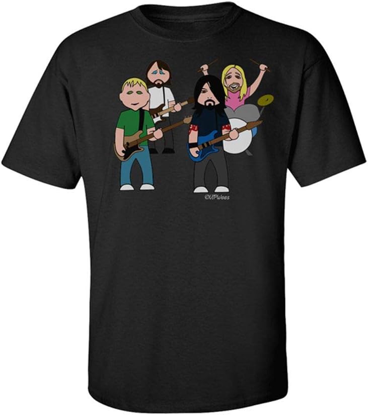 vipweesMens Musician Caricature Organic Cotton T-Shirt