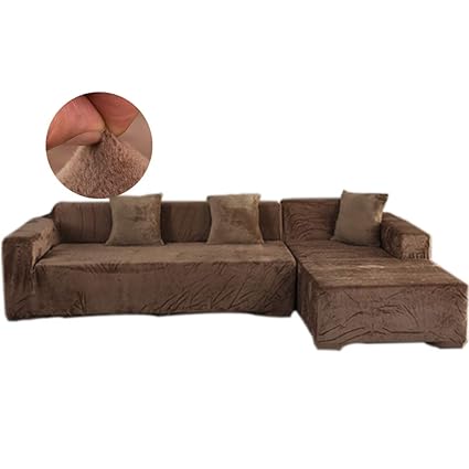 Amazon Com Obokidly Anti Wrinkle Velvet Sectional Sofa Slipcover