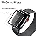 Dalinch Compatible with iWatch 42mm Screen Protector Series1 Series 2 Series 3 (2Pack) Carbon Fiber Frame Edge Tempered Glass Screen Protector for iWatch 42mm Hermès/Nike+ Edition